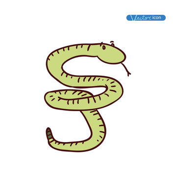 snake icon. vector illustration.