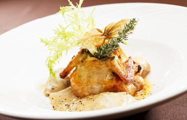 quail  with sauce