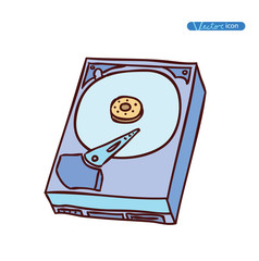 hard drive isolated, vector illustration.