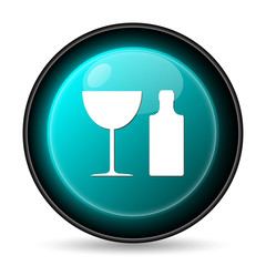 Bottle and glass icon