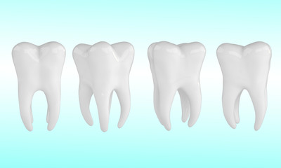 Health Tooths on blue background