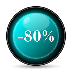 80 percent discount icon