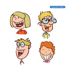funny cartoons, Vector illustration.