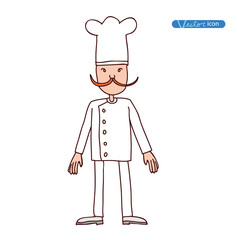 Cook. vector illustration.