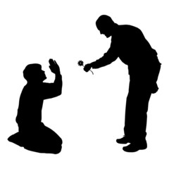 Vector silhouettes of people.