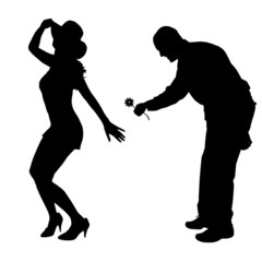 Vector silhouettes of people.