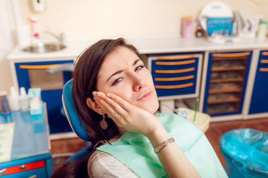 Woman patient at dentist consultation