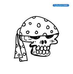 Pirate icon, vector illustration.