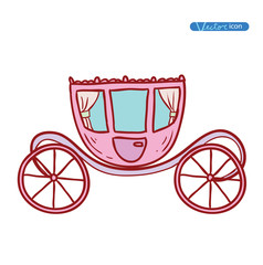 Carriage, hand drawn vector.