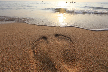 footprints in the sand