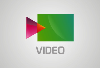 Video logo icon vector