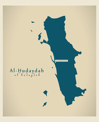 Modern Map - Al Hudaydah YE