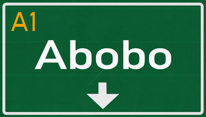 Abobo Ivory Coast Highway Road Sign