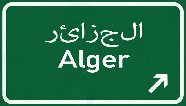 Alger Algeria Highway Road Sign