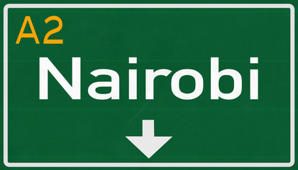 Nairobi Kenya Highway Road Sign