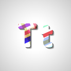 Colorful letter alphabet
