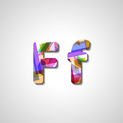 Colorful letter alphabet
