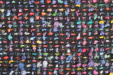 wool black with colored speckles