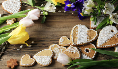 gingerbread heart-shaped