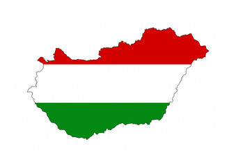 hungary flag map