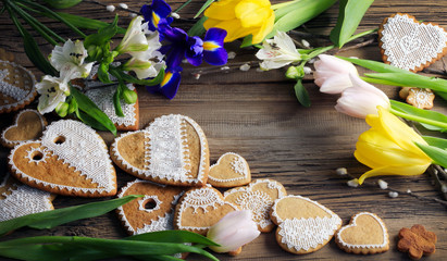 gingerbread heart-shaped