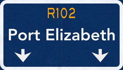 Port Elizabeth South Afrca Highway Road Sign