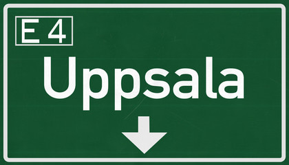 Uppsala Sweden Highway Road Sign