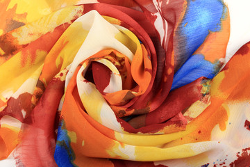rosette of colorful chiffon