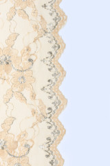 beige lace with flowers