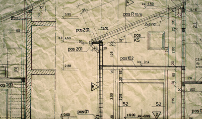 Architect project drawing blueprint