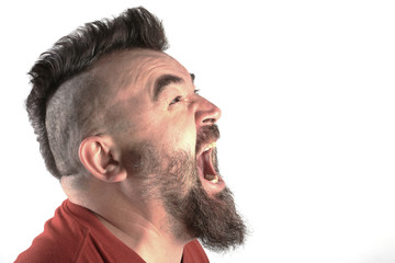 Obraz premium portrait of a man with a mohawk
