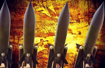 antiaircraft missiles abstract grunge dramatic photo