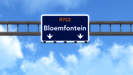 Bloemfontein South Africa Highway Road Sign