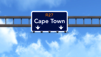 Cape Town South Africa Highway Road Sign
