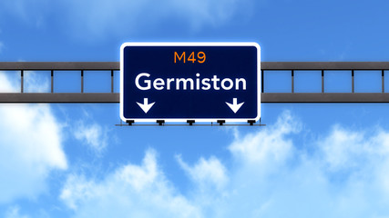 Germiston South Africa Highway Road Sign