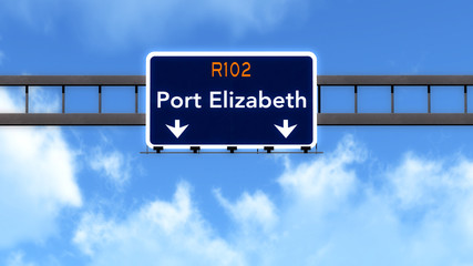 Port Elizabeth South Africa Highway Road Sign