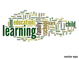 Fototapeta premium Vector conceptual education word cloud
