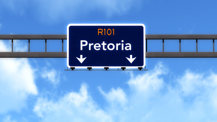 Pretoria South Africa Highway Road Sign