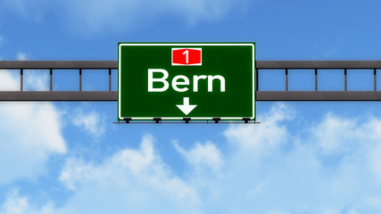 Bern Switzerland Highway Road Sign