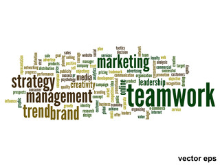 Vector conceptual business word cloud