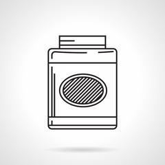 Gainer jar black line vector icon