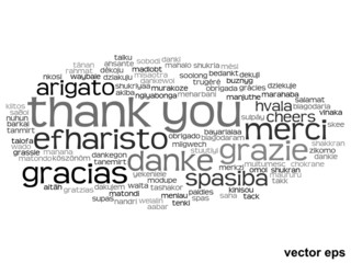 Conceptual thank you word cloud