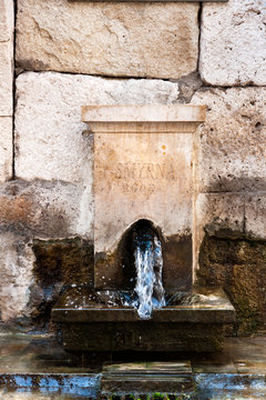 Smyrna, ancient fountain in the Agora, Izmir