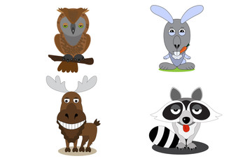 Set of Forest Animals