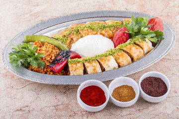 Turkish, Arabian and Greek Traditional Kebab Adana, Urfa, Beyti