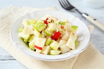 Salad with apples and celery