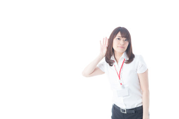 白バックOLポートレート(半袖)