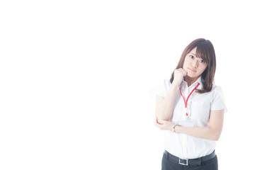 白バックOLポートレート(半袖)