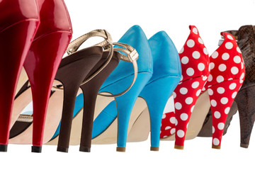 Schuhe mit hohen Absätzen