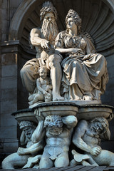 Fototapeta na wymiar Danubiusbrunnen - Albrechtsbrunnen| Wien